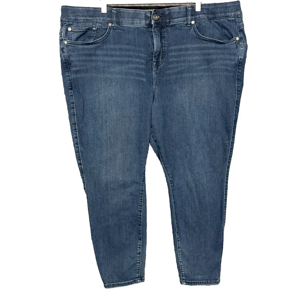 Torrid Jeans‎ Womens 26S Short Blue Bombshell Skinny Slimming Panel High Rise